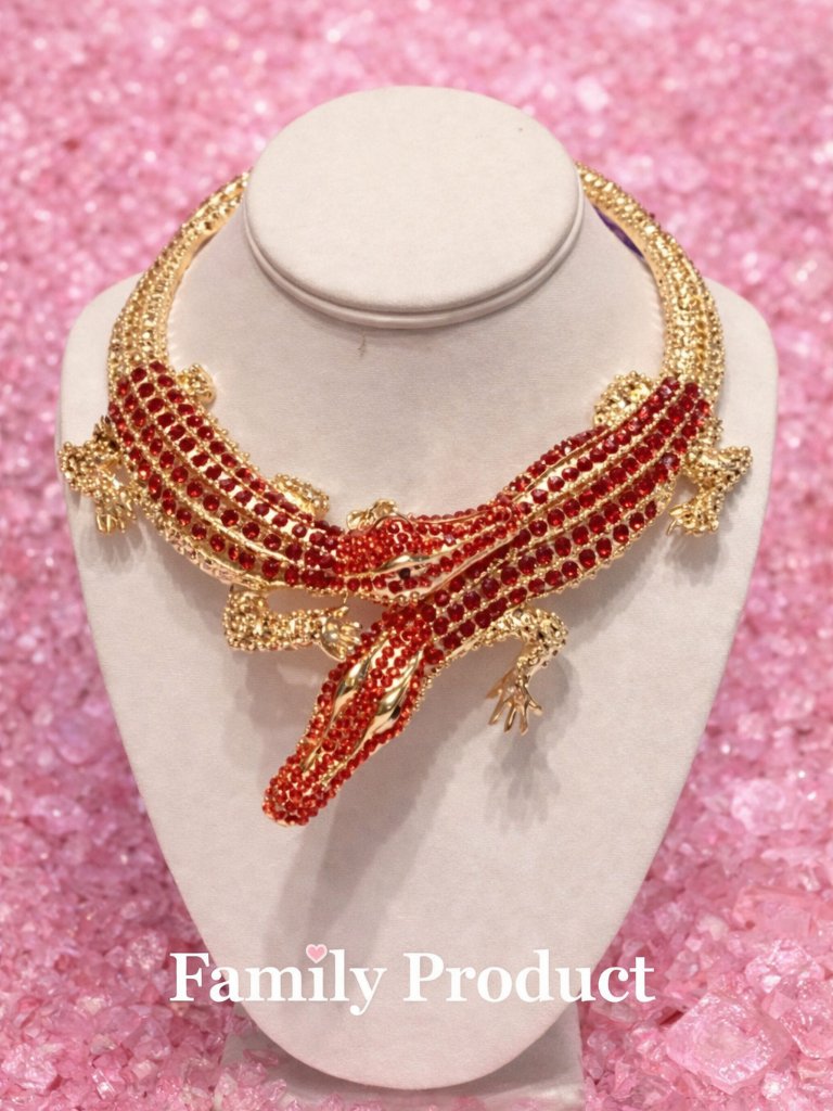 New Arrivals Statement Necklace Red 60$